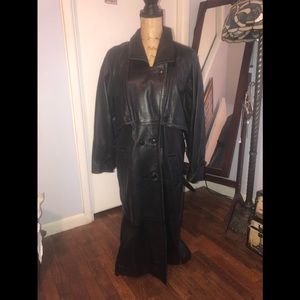 North Beach leather Trench coat